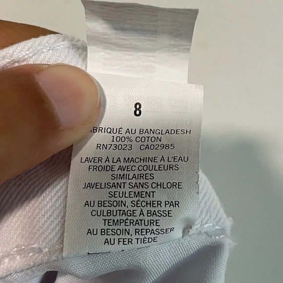 Aeropostale 90’s Baggy Short Distressed White Denim Shorts Size 8 - Picture 11 of 11